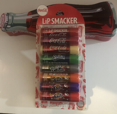 Coca-Cola Lip Smacker Savor the Flavor 8 pcs Lip Balm Set Bottle Shaped Tin