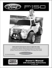 Genuine Power Wheels Owner Manual # C3493-0920 for Ford F-150 Model C3493 *NOS*