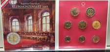 2005, &Ouml;sterreich Kleinm&uuml;nzensatz "Republik &Ouml;sterreich" Set , handgehoben 8M&uuml;nzen