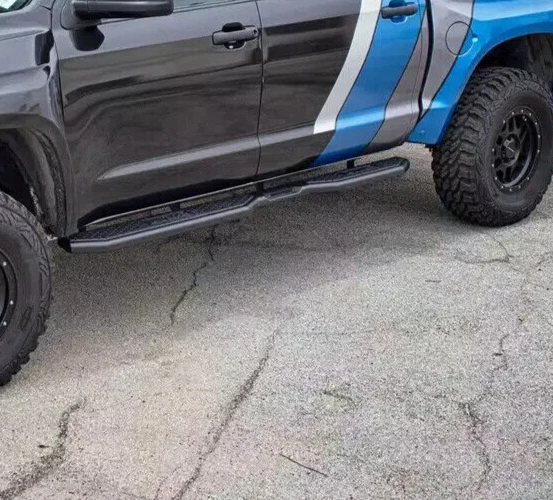 Barras Nerf estriberas extra anchas de 5" para Chevy Silverado 1500 14-18 doble cabina Foto 3 de 4