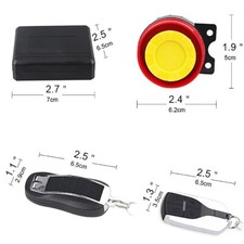 Sistema di Allarme Antifurto per Moto 12V Doppio Telecomando Sicurezza Sirena - Miniatura 1