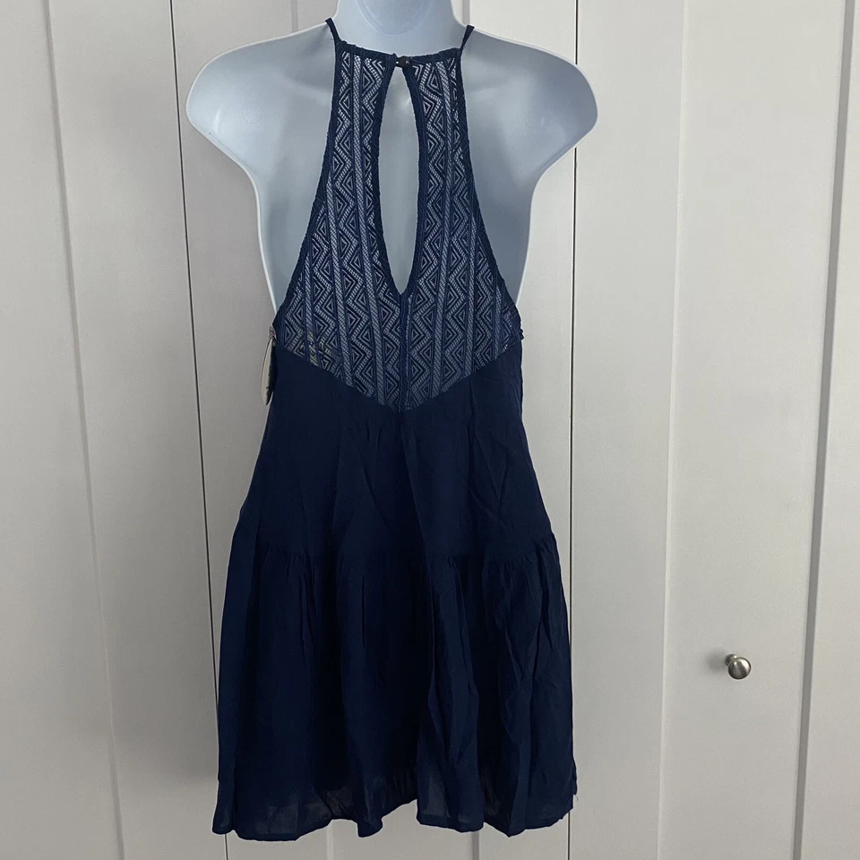 New LF Stores Dream State Navy Blue Summer Mantra Dress Size Small NWT Foto 3 de 4