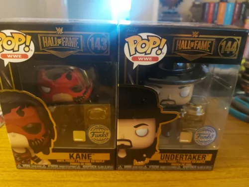 Funko Pop! Vinyl WWE Kane 143 Undertaker 144 Hall of Fame Special Edition NEW