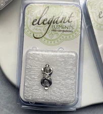 Elegant Elements 1 Strand Silver Plate Bead Clasps Design CLSP44