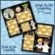 STAR WARS Premade Scrapbook Pages paper printed layout DBDS