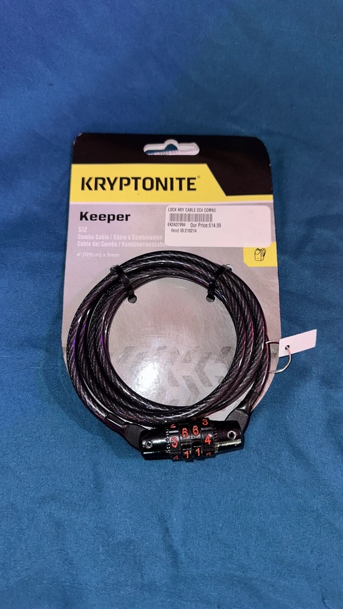 Kryptonite KryptoFlex Keeper 512 4 Digit Combo Cable Lock 4 x