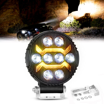 1X 4inch LED Work Light Pods Strobe amber DRL Driving Fog Lamp Truck Offroad SUV