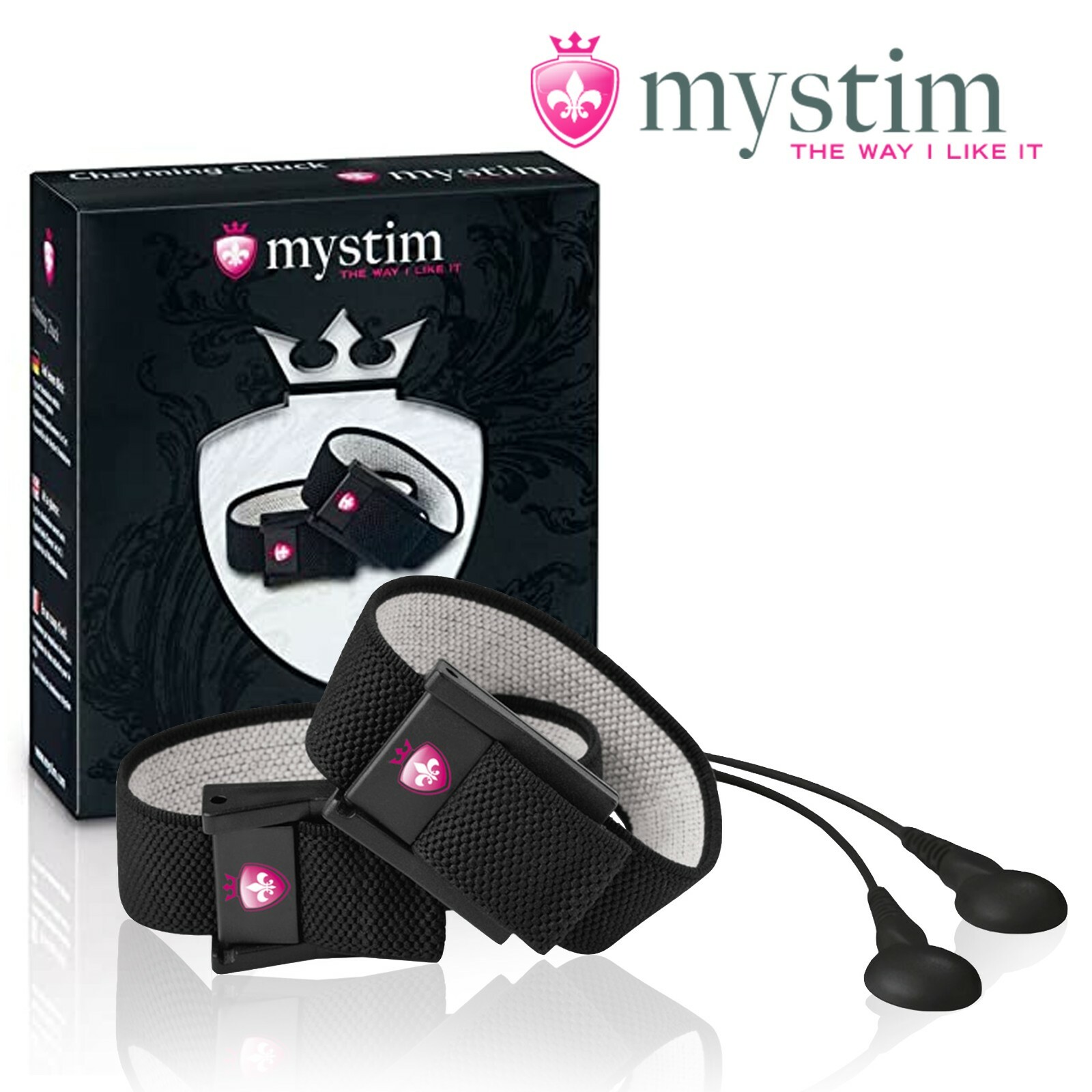 Mystim Charming Chuck Cinghie Flessibili e Regolabili e-stim Strap Set Men Penis