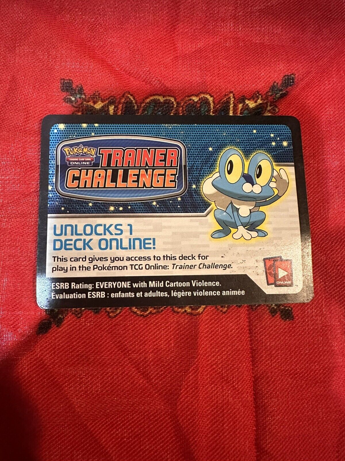 UNUSED 2013 Pokemon Trainer Challenge Deck Froakie TCG Online Code X1