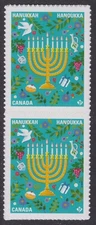Canada 3411 Hanukkah P vert pair MNH 2023