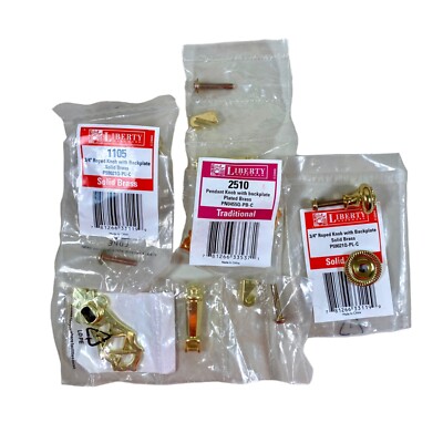 Liberty Hardware Pendant Knob Plated Brass Set Teils OVP Sammlung 4x Beschläge