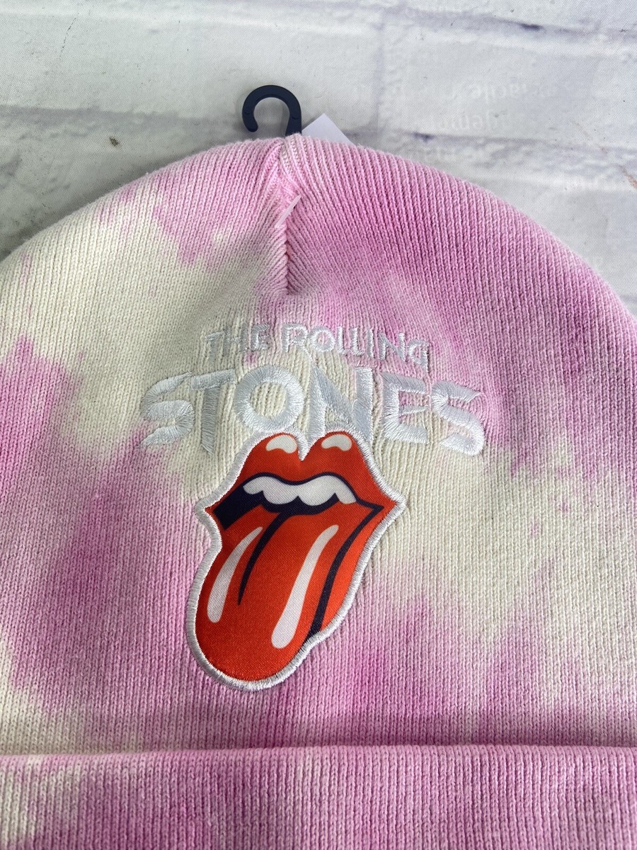 The Rolling Stones Rock Band Music Pink Tie Dye Knit Beanie  display picture 1