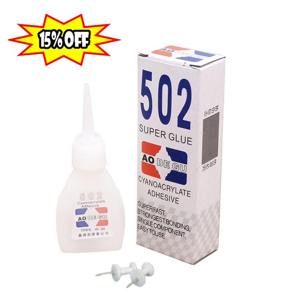 Super Colle Instantanée 502 Adhésif Cyanoacrylate Bois Caoutchouc Cuir Artisanat Y4qc
