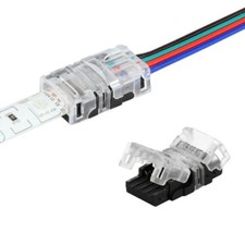 Wire to LED Strip Solderless Connector 8mm 10mm Adapter for 5630 5050 2835 Light