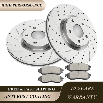 12.6'' Front Drilled Rotors Brake Pads for Nissan 350Z 370Z Infiniti G35 G37 Kits