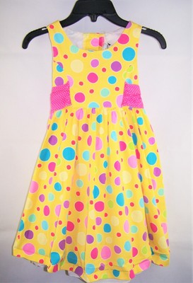 rainbow polka dot dress