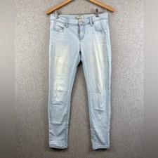 Free People light wash low rise skinny jeans size 27 basics bodycon bohemian