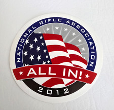 Vintage Nra Round Sticker Decal 3 All In 2012 American Flag Collectible