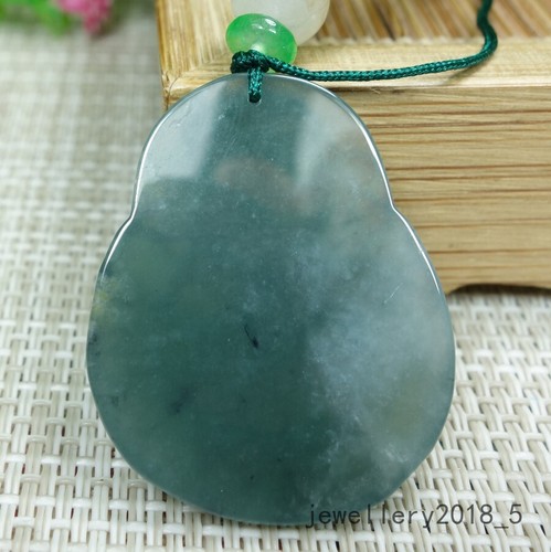 Certified Icy Green Burma 100% Natural A jadeite Jade Pendant~Cai Shen 财神爷 - Picture 5 of 19