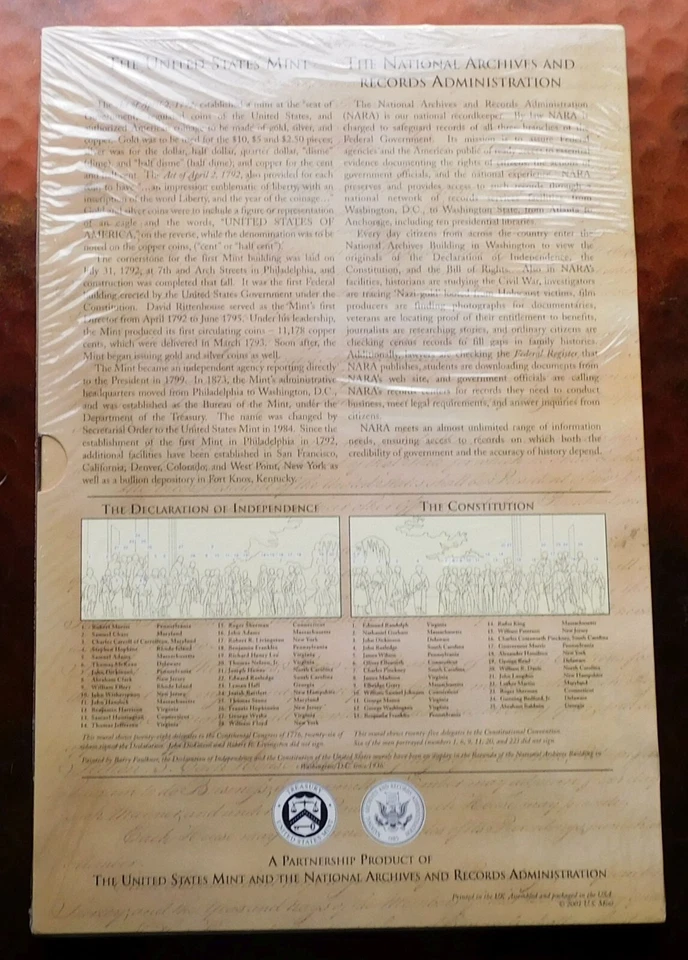 The Formation of The Union 50 State Quarter Set, 1st Thirteen States P&D, Sealed - Image 2 of 4