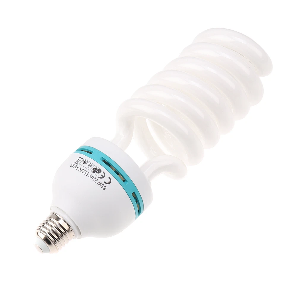 85W 220V 5500K E27 Energy Saving  Daylight Spiral Bulb Photo Studio CFL Lamp - Image 2 of 4