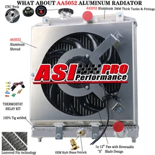 for 1992-2000 HONDA CIVIC DEL SOL EK/ INTEGRA DB DC 4 Row Radiator+Shroud Fan