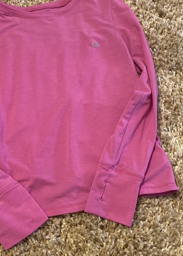 Gap Girls Fit Pink Long Sleeve Active Top Size Small 6/7 - Picture 2 of 4