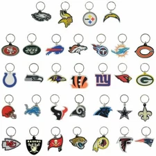 SOFT NFL Logo Key Chains all 32 Teams FREE SHIPPING 