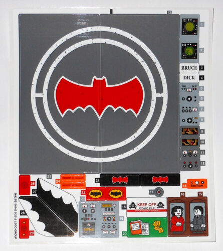 Lego 76052 Batman Classic TV Series Batcave STICKER SHEET decals for sets & MOCs - 第 1/2 張圖片