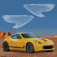 Headlight Lens Cover Left & Right Headlamp Lens Cover For Nissan 370Z 2009-2021