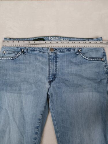 Jeans donna Wrangler Rock 47 34x34 (37x33) ricamo vita ultra bassa bootcut - Foto 2 di 10