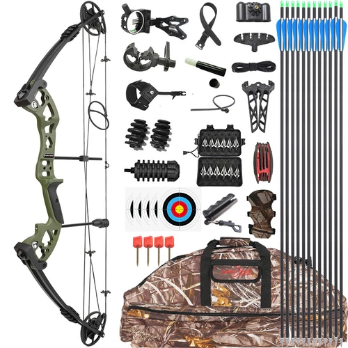 Adjustable 30-60lbs Compound Bow Set Archery Hunting Right Left Shooting Fishing - Picture 42 of 42