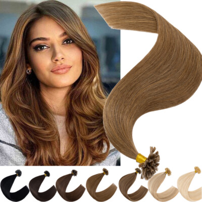 Blonde 200S THICK Nail U Tip Human Remy Hair Extensions Pre Bonded Keratin 0.5gr