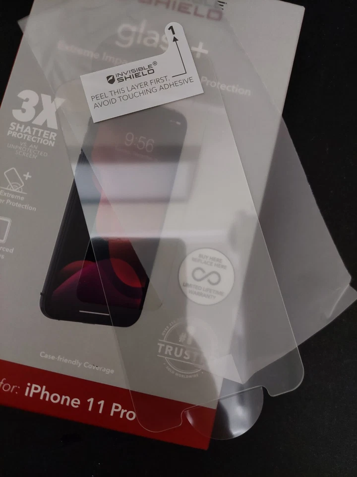 ZAGG - Vidrio InvisibleShield® + Protector de pantalla para Apple iPhone 11 PRO Foto 3 de 4