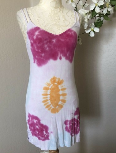 Butterflyzebra Womens Mini Dress Size S Tie Dye Stretch Sleeveless Coverup USA - Picture 11 of 12