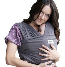 Sleepy Wrap Baby Carrier, Dark Grey Stretchy Ergo Sling from Newborns to 35lbs