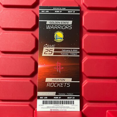 Fake Rockets Ticket Template Houston Rockets Vs Golden State Warriors NBA Ticket Stub Rockets 23 ...