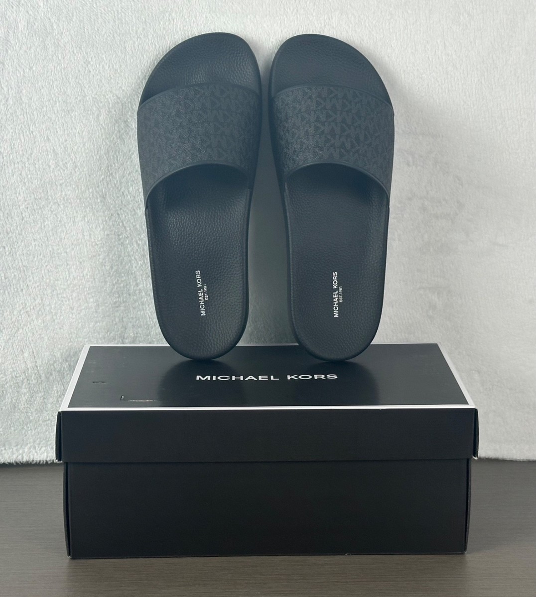 Michael Kors Men\'s Black and Brown Slide Sandals Michael Kors Men main image 3
