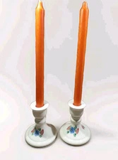 Vintage Lasting Products Inc. USA Hand Painted Candle Stick Holders Cottage Core