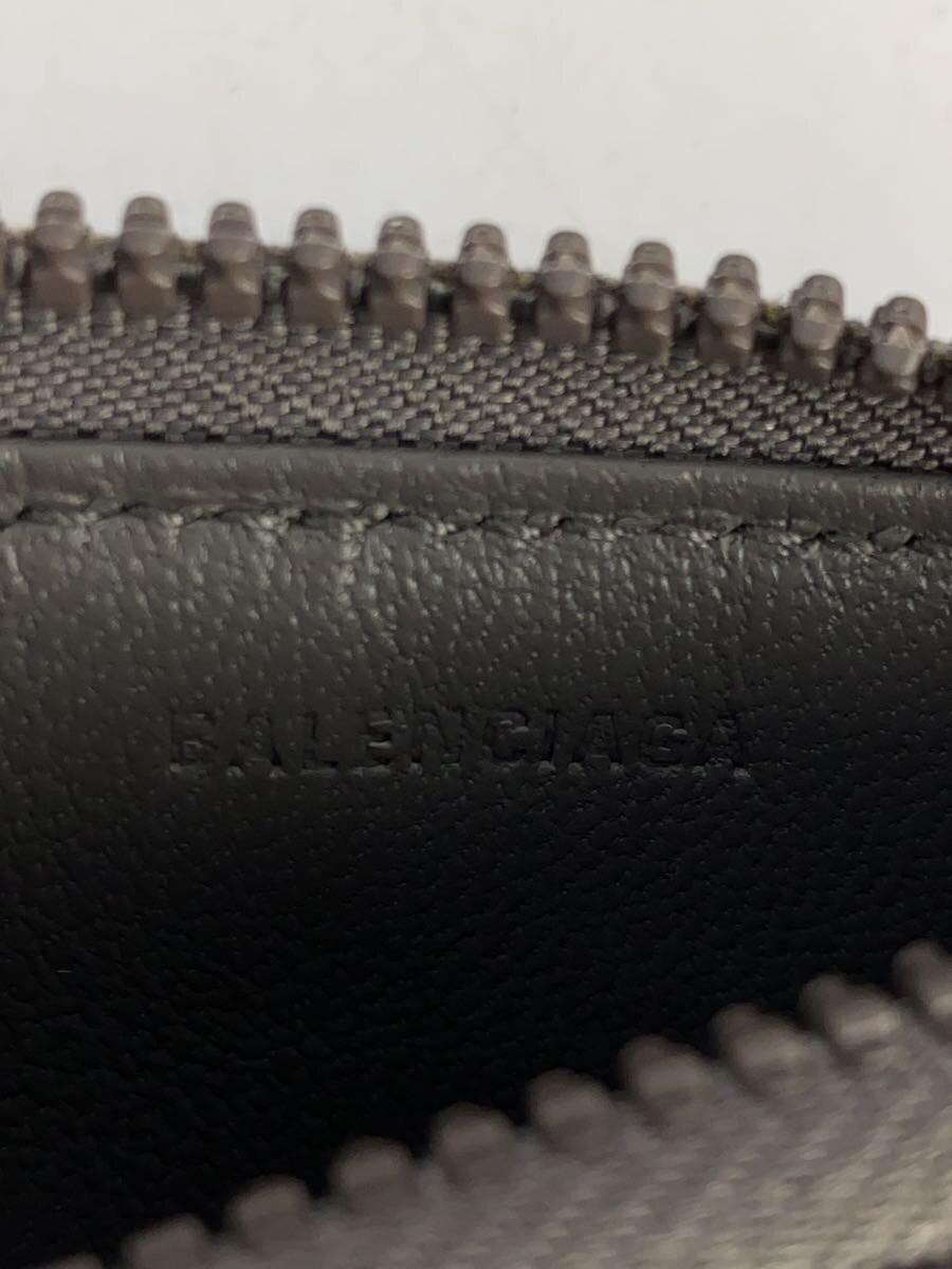 BALENCIAGA Men's Leather Card Case, Gray thumbnail 3