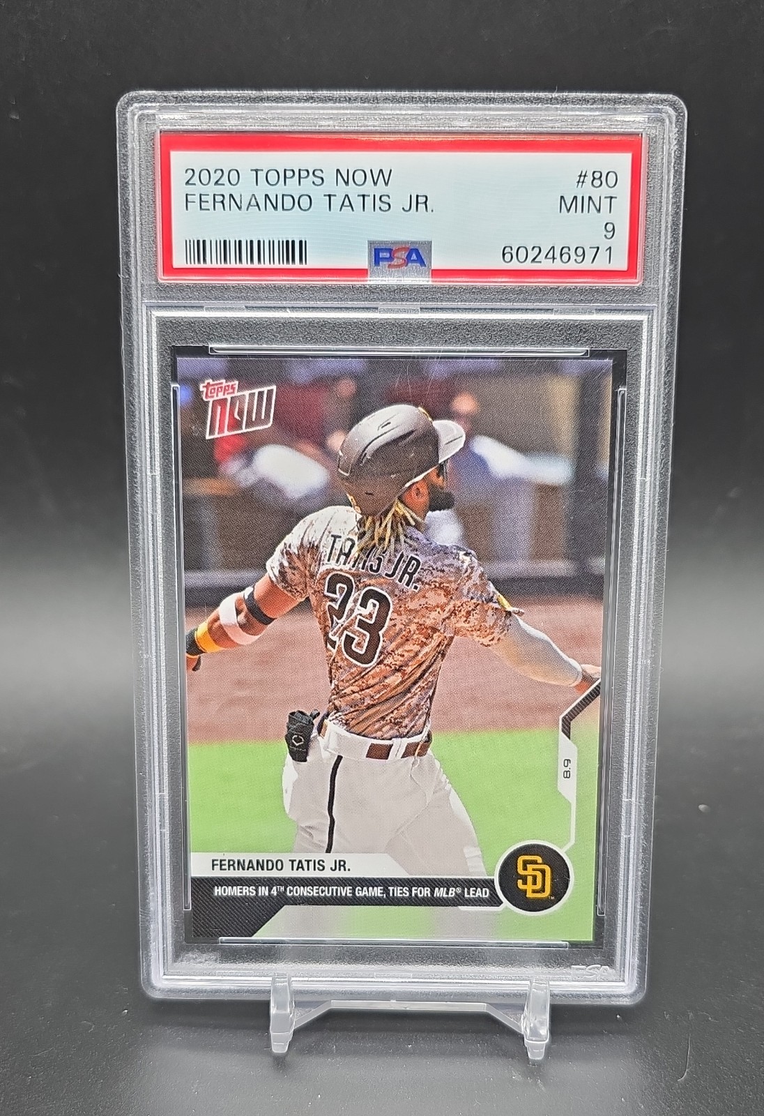 2020 Topps Now - Fernando Tatís Jr. #121 /2766 San Diego Padres Card PSA Mint 9