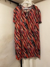 Avenue Women’s Plus Size Shift Dress Orange Abstract Animal Print View Pics