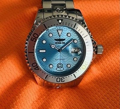 Limited Edition  532/1500  Invicta  Grand Diver Watch /Aqua Blue Dial/Bracelet 