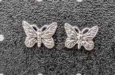 925 Sterling Silver BUTTERFLY Earrings Butterfly Shaped Small Stud Post Earrings