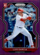 2021 Panini Prizm Prizms Purple #57 Luis V. Garcia Rookie RC Card
