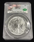 1988 $1 Silver Eagle CAC MS69 Silver Eagle Label signed by Ron Drzewucki
