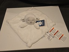 NEW Gerber Plush Lamb Baby Security Blanket White Lovey Gray Face Nub Corners