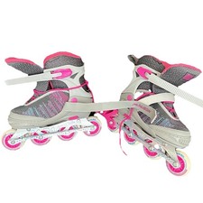 LED Light Up Wheels Rollerblade Inline Skates PAPAISON Kids Girls Medium NWOT