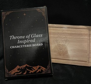 Throne of Glass Inspired Charcuterie Board  9.25in X 6in New  In Box - Owlcrate
