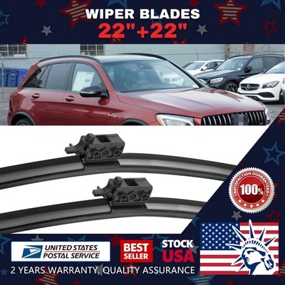 Top Lock 22''+ 22'' Premium Bracketless Windshield Wiper Blades Set All Season